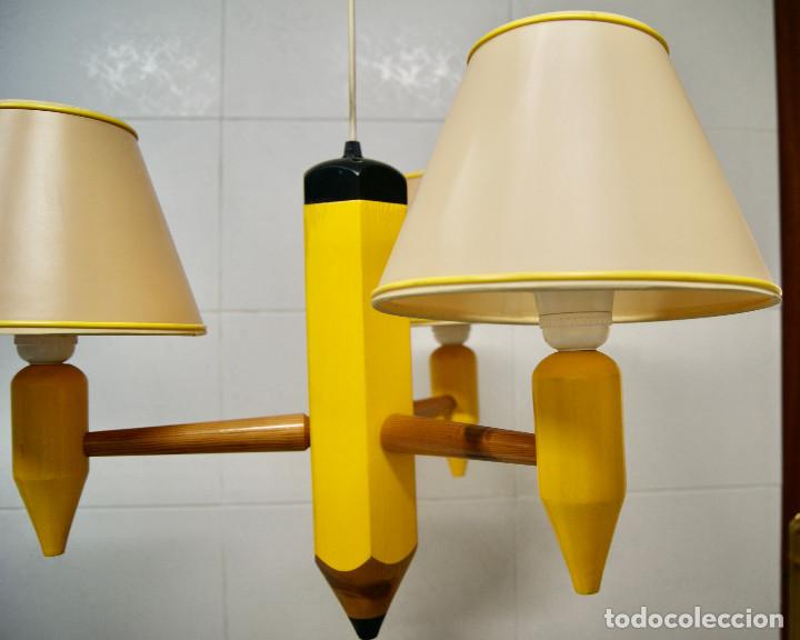 Vintage: lampara de techo lapicero amarillo - Foto 8