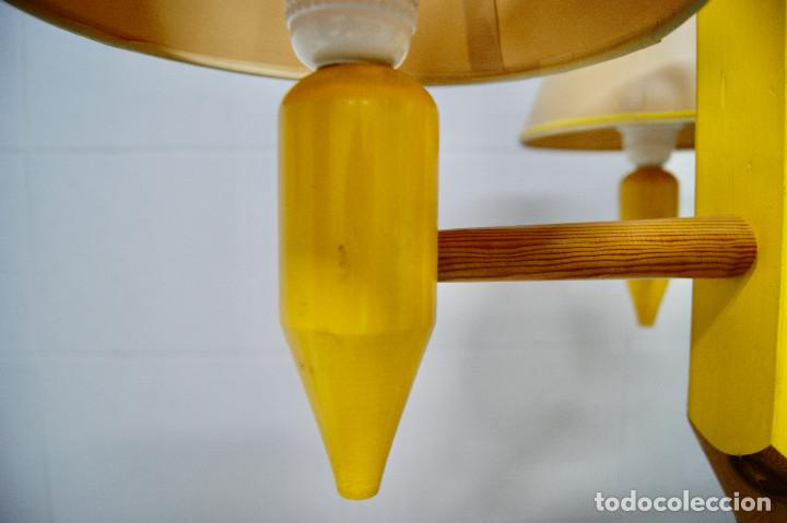 Vintage: lampara de techo lapicero amarillo - Foto 11