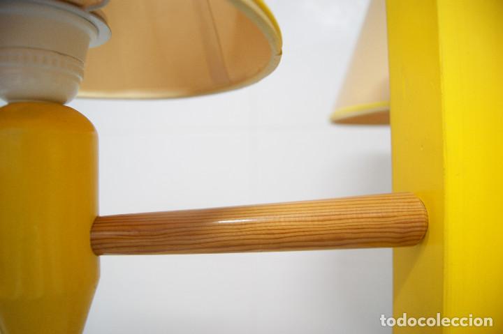 Vintage: lampara de techo lapicero amarillo - Foto 13