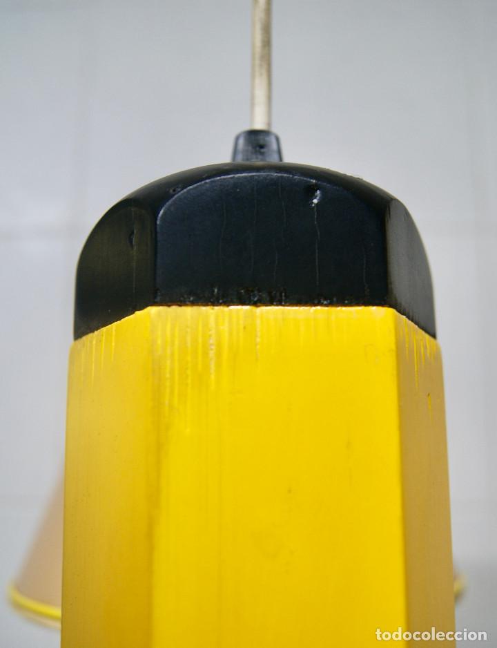 Vintage: lampara de techo lapicero amarillo - Foto 14