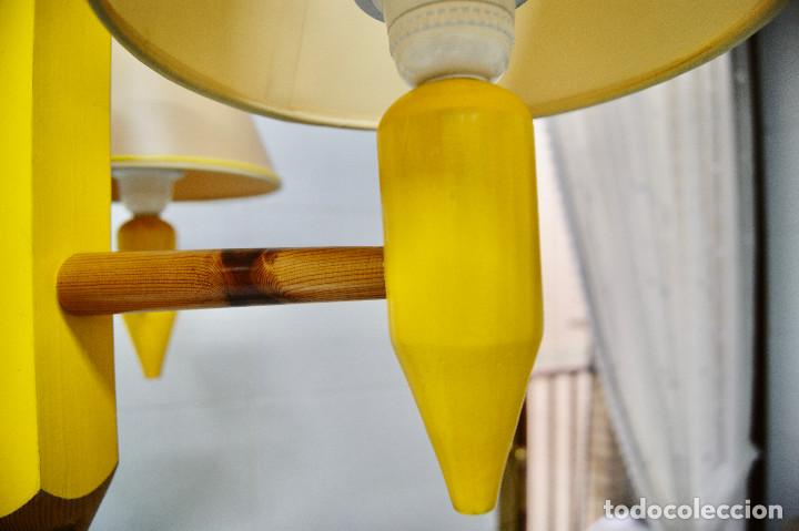 Vintage: lampara de techo lapicero amarillo - Foto 18
