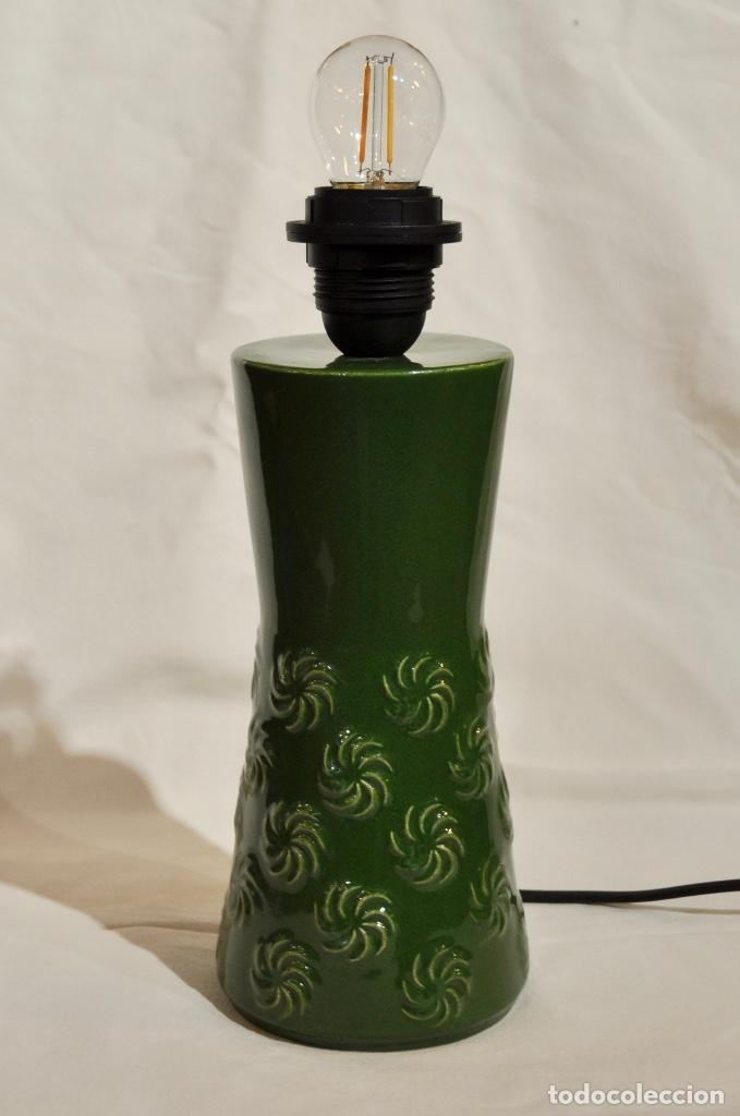Vintage: L&aacute;mpara sobremesa Secla verde oscuro - Foto 2