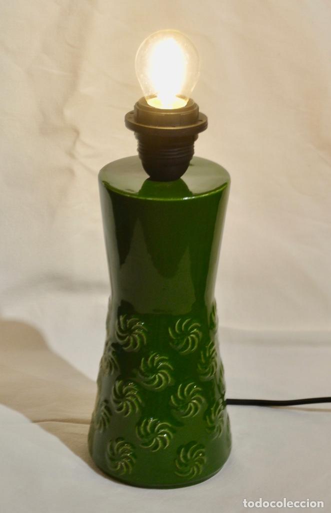 Vintage: L&aacute;mpara sobremesa Secla verde oscuro - Foto 5