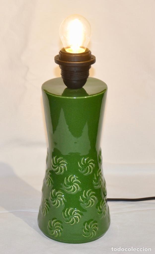Vintage: L&aacute;mpara sobremesa Secla verde oscuro - Foto 6
