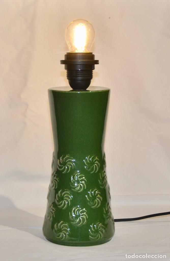 Vintage: L&aacute;mpara sobremesa Secla verde oscuro - Foto 7