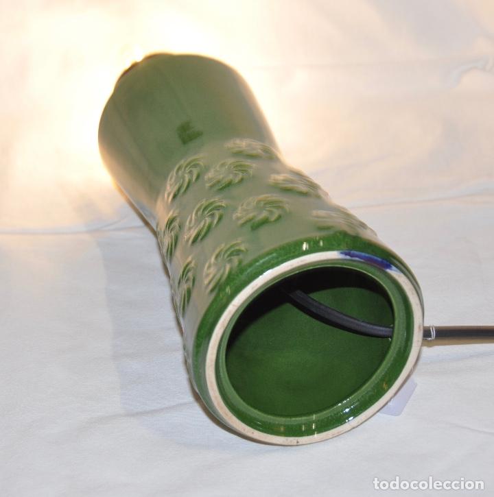 Vintage: L&aacute;mpara sobremesa Secla verde oscuro - Foto 9