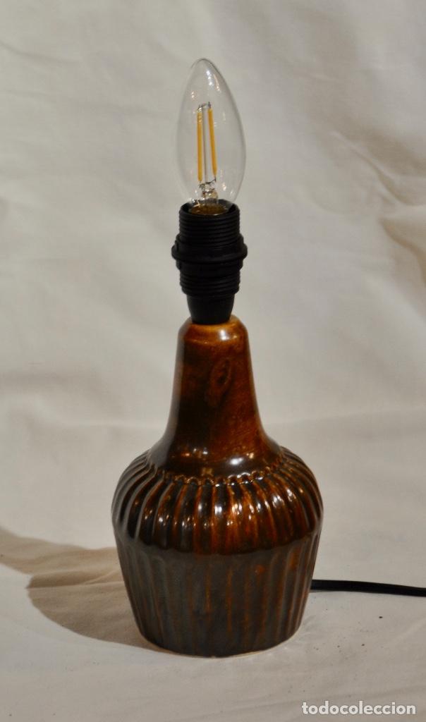 Vintage: Pie l&aacute;mpara Secla marr&oacute;n oscuro - Foto 1