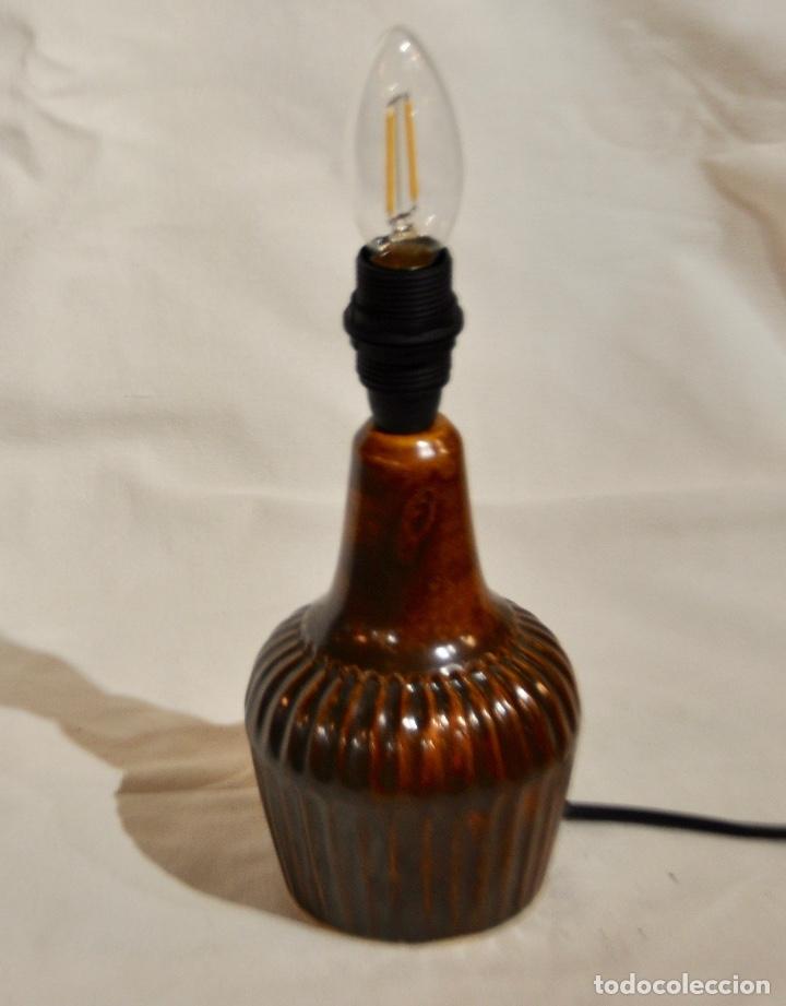 Vintage: Pie l&aacute;mpara Secla marr&oacute;n oscuro - Foto 2
