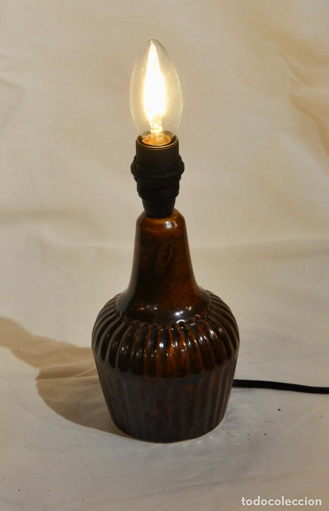 Vintage: Pie l&aacute;mpara Secla marr&oacute;n oscuro - Foto 3