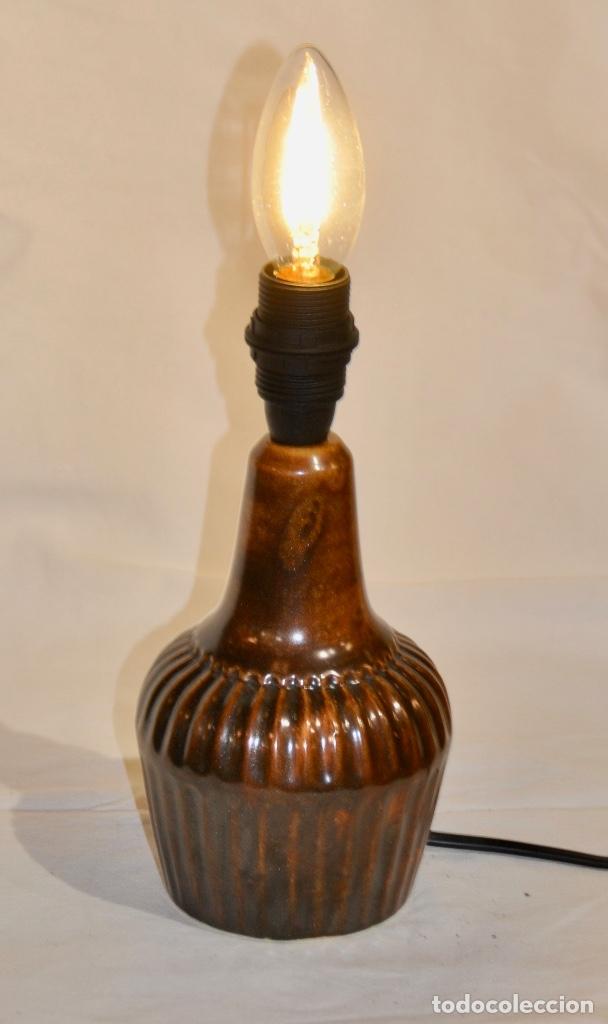 Vintage: Pie l&aacute;mpara Secla marr&oacute;n oscuro - Foto 4