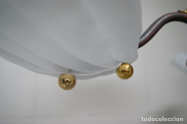 Vintage: lampara de techo marr&oacute;n, oro y cristal - Foto 6