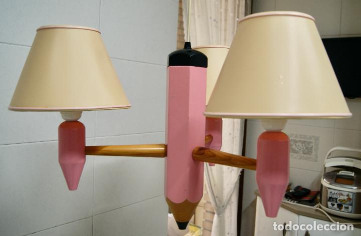 Vintage: lampara de techo lapicero rosa - Foto 3