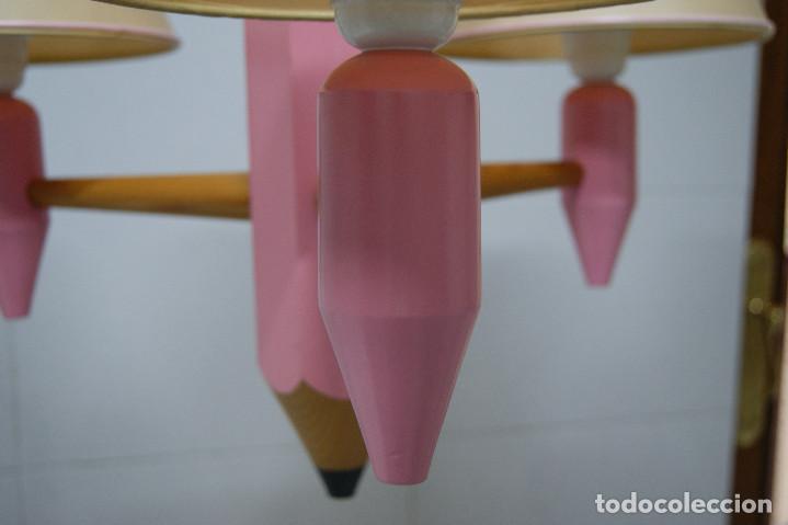 Vintage: lampara de techo lapicero rosa - Foto 8