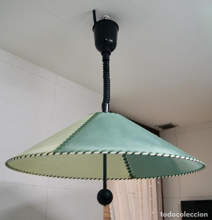 Vintage: lampara de techo verde claro y oscuro - Foto 1