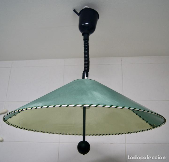 Vintage: lampara de techo verde claro y oscuro - Foto 2
