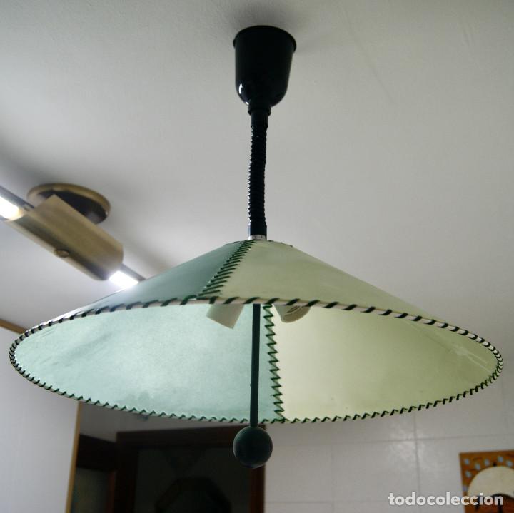 Vintage: lampara de techo verde claro y oscuro - Foto 3