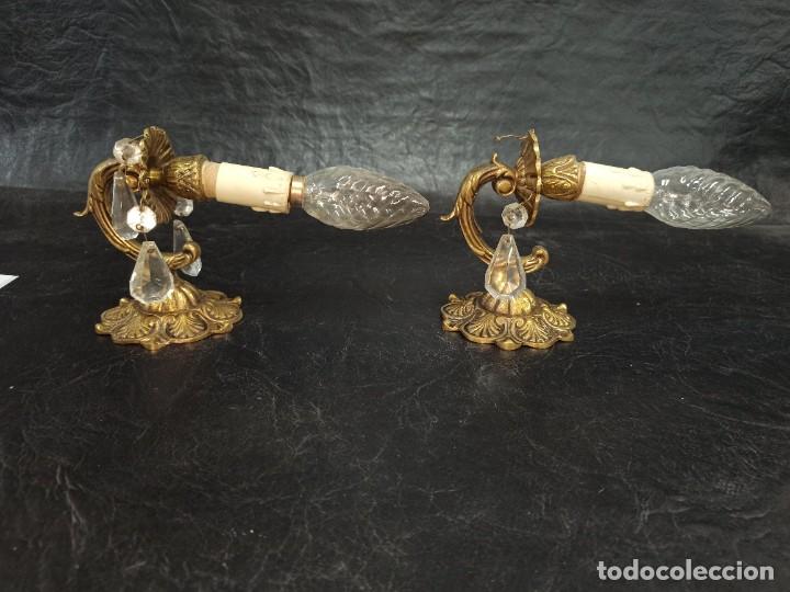 Vintage: Pareja de antiguos apliques. C17 - Foto 3