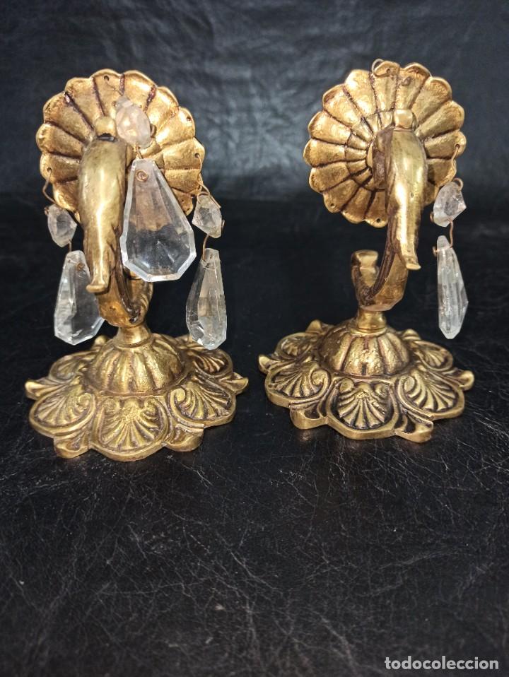 Vintage: Pareja de antiguos apliques. C17 - Foto 4