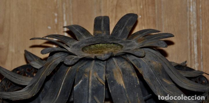 Vintage: Plaf&oacute;n hojas para ocultar bombillas - Foto 6