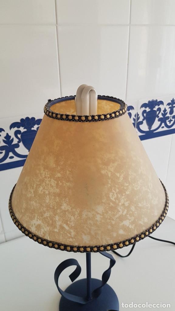 Vintage: LAMPARA DE MESA DE FORJA - Foto 2