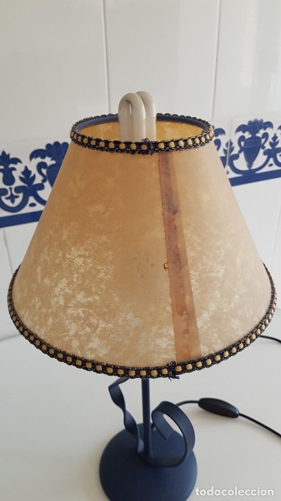 Vintage: LAMPARA DE MESA DE FORJA - Foto 3
