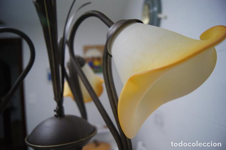 Vintage: lampara de techo marr&oacute;n y cristal - Foto 9