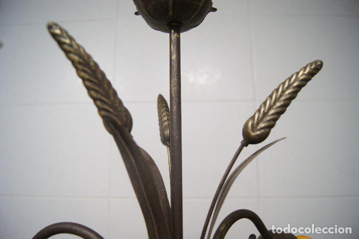Vintage: lampara de techo marr&oacute;n y cristal - Foto 12
