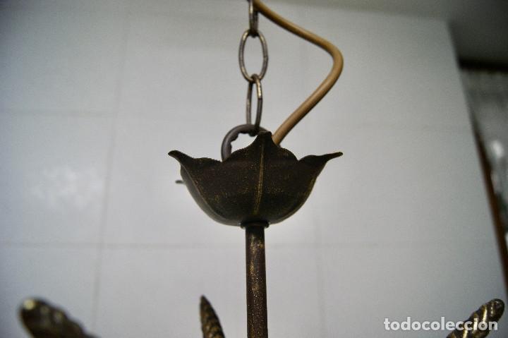 Vintage: lampara de techo marr&oacute;n y cristal - Foto 13