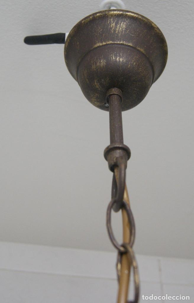 Vintage: lampara de techo marr&oacute;n y cristal - Foto 15