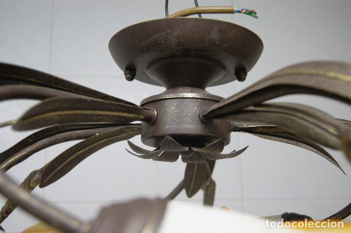 Vintage: lampara de techo marr&oacute;n y cristal - Foto 10