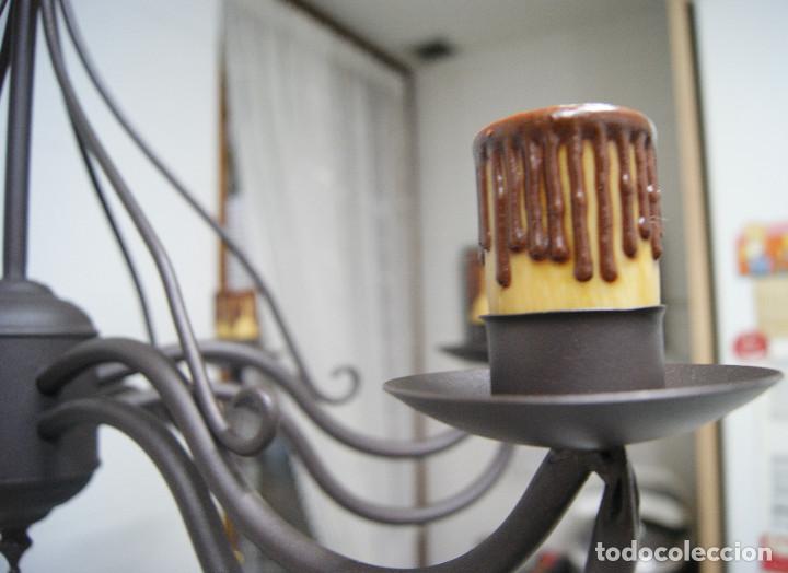 Vintage: lampara de techo marr&oacute;n y velas - Foto 6