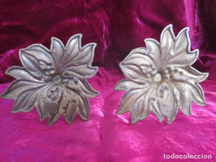 Vintage: PAREJA DE CANDELABROS ART NOUVEAU ESTILO - Foto 4