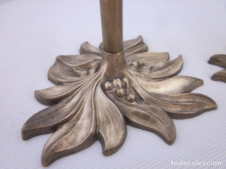 Vintage: PAREJA DE CANDELABROS ART NOUVEAU ESTILO - Foto 7