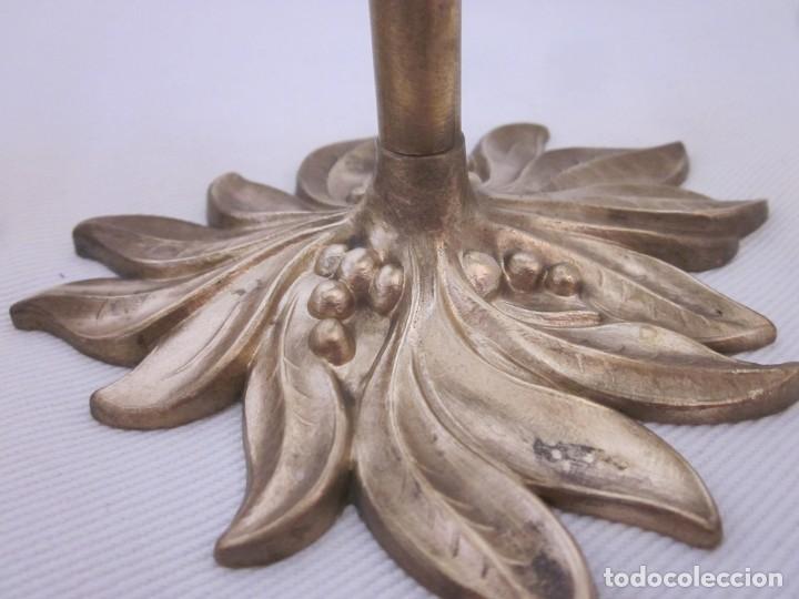 Vintage: PAREJA DE CANDELABROS ART NOUVEAU ESTILO - Foto 8