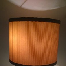 Vintage: LAMPARA SOBREMESA METALARTE ORIGINAL BASE CRISTAL AZUL UNICA. Lote 307493383