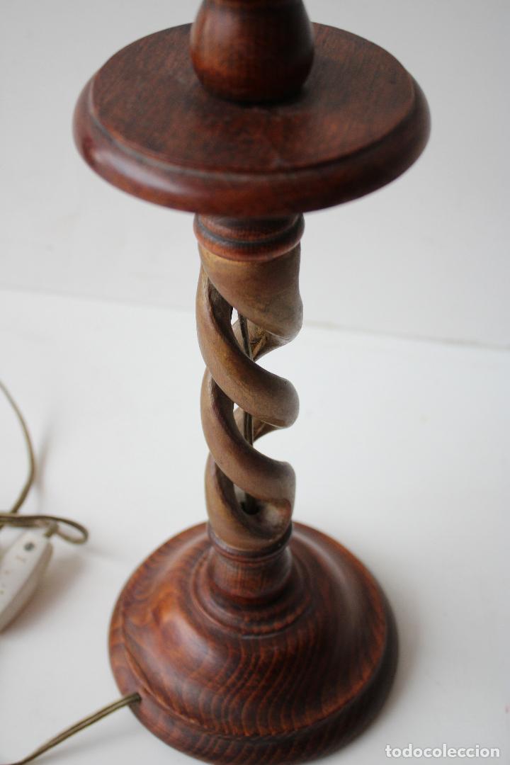 Vintage: lampara de madera - Foto 3
