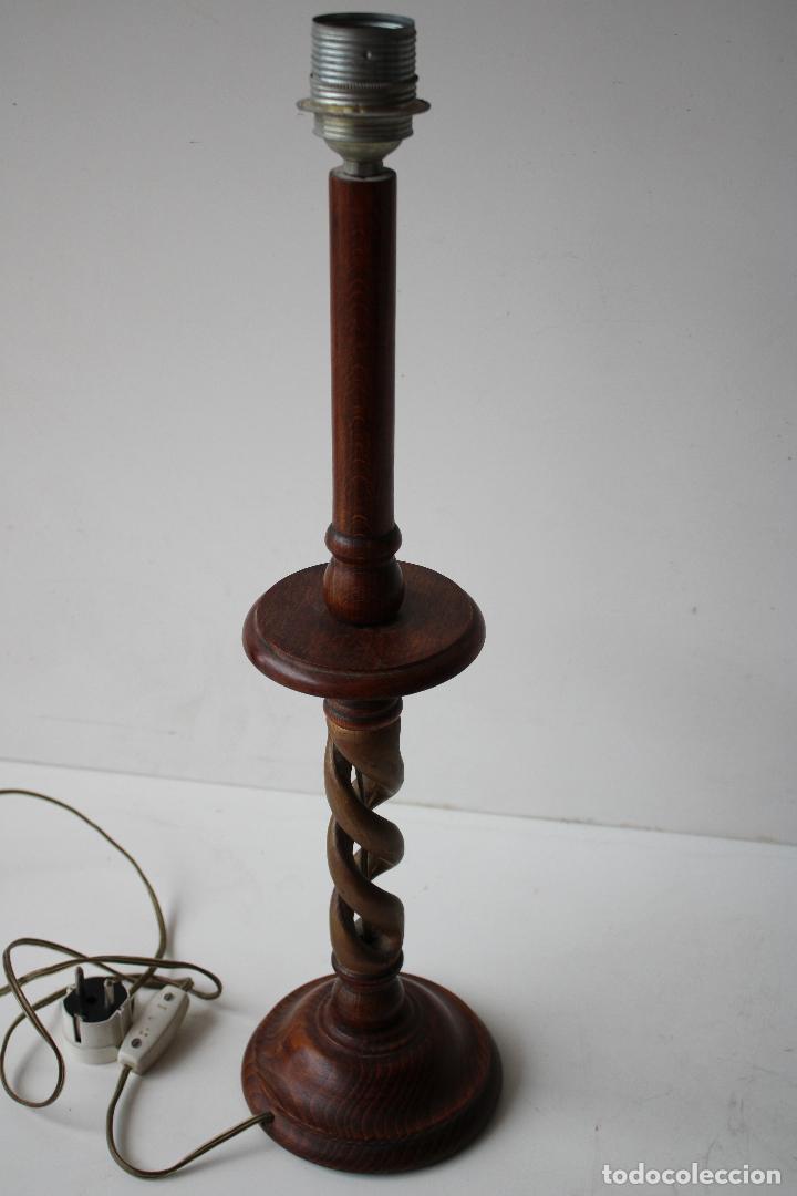 Vintage: lampara de madera - Foto 4