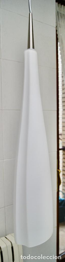 Vintage: lampara de techo negro, gris y tulipa opal - Foto 5