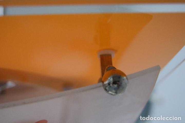 Vintage: lampara de techo tipo semiplaf&oacute;n naranja y blanco - Foto 12