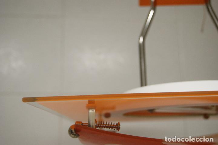 Vintage: lampara de techo tipo semiplaf&oacute;n naranja y blanco - Foto 13