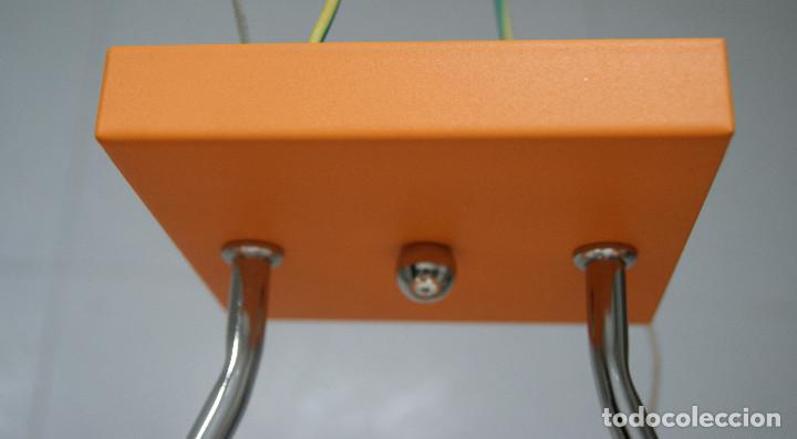 Vintage: lampara de techo tipo semiplaf&oacute;n naranja y blanco - Foto 16