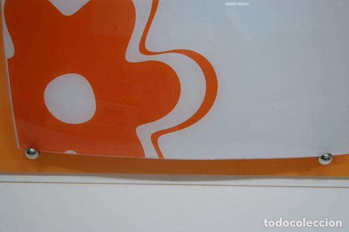 Vintage: aplique/plaf&oacute;n naranja y opal - Foto 3