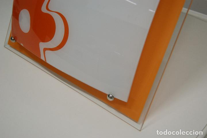 Vintage: aplique/plaf&oacute;n naranja y opal - Foto 4
