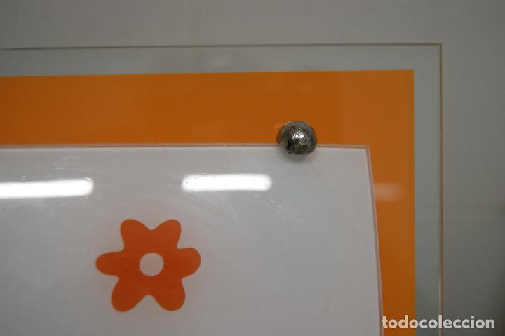 Vintage: aplique/plaf&oacute;n naranja y opal - Foto 5