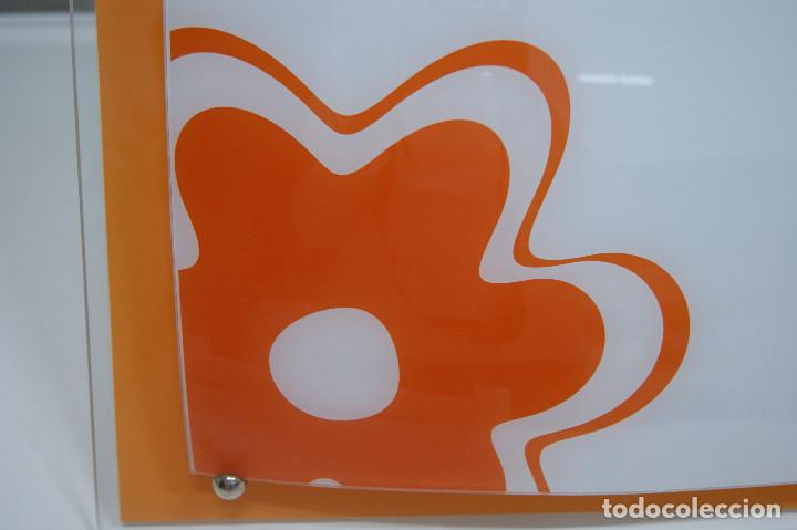 Vintage: aplique/plaf&oacute;n naranja y opal - Foto 8