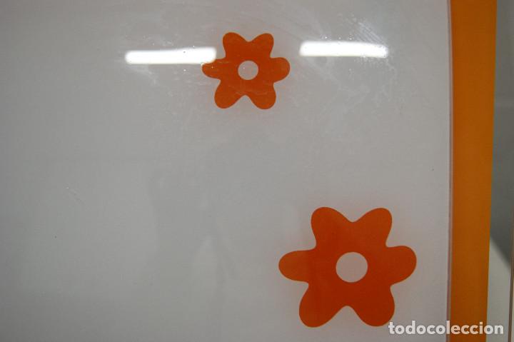Vintage: aplique/plaf&oacute;n naranja y opal - Foto 9