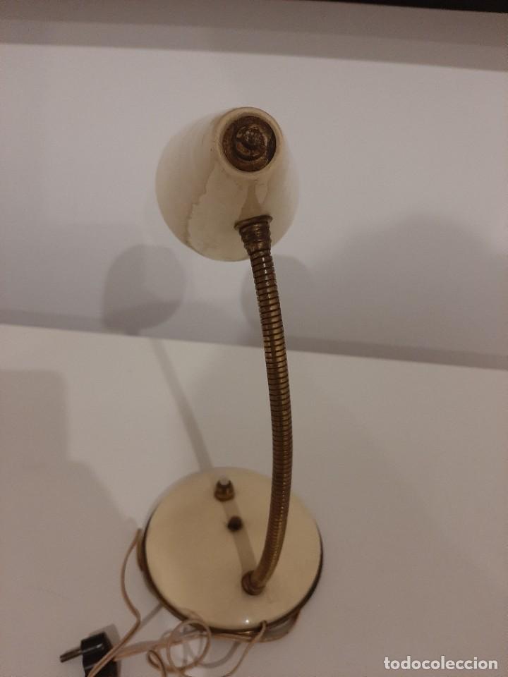 Vintage: L&Aacute;MPARA FLEXO BEIGE SIN MARCA. - Foto 6