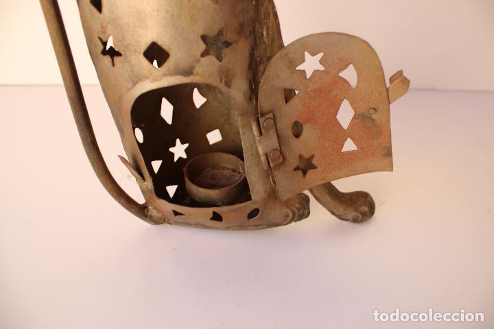 Vintage: gato farol de metal - Foto 2