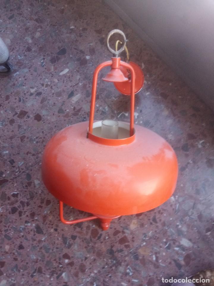 Vintage: Lampara antigua de chapa imitando un farol - Foto 1