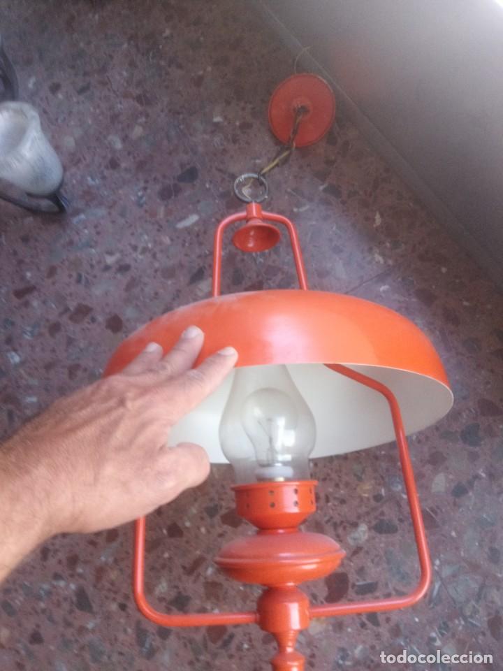 Vintage: Lampara antigua de chapa imitando un farol - Foto 3